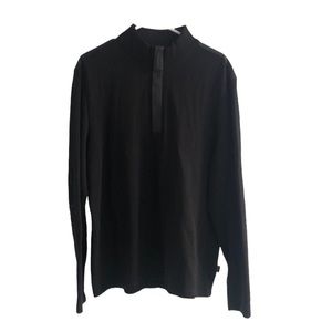 Hugo Boss Men’s 1/4 Zip Regular Fit Pullover Sweater Black Size XXL